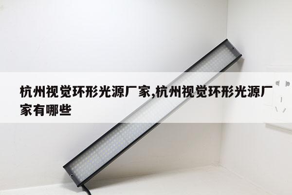 杭州視覺環(huán)形光源廠家,杭州視覺環(huán)形光源廠家有哪些